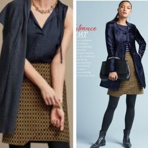 CAbi 3403 Standout Mustard & Navy Mini Skirt